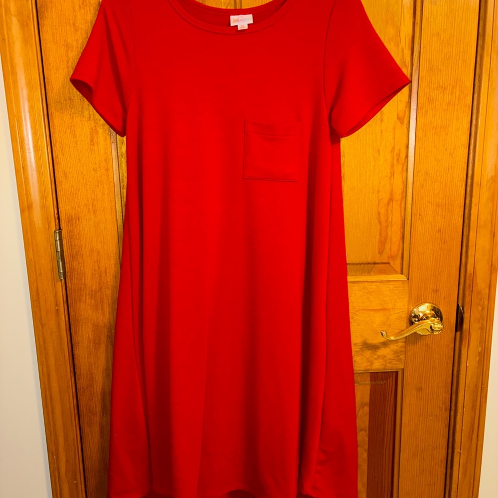 LuLaRoe Red High Low Dress